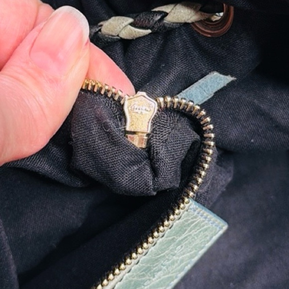 Balenciaga Pale Blue Arena Cross Pampille Bag - Picture 13 of 15